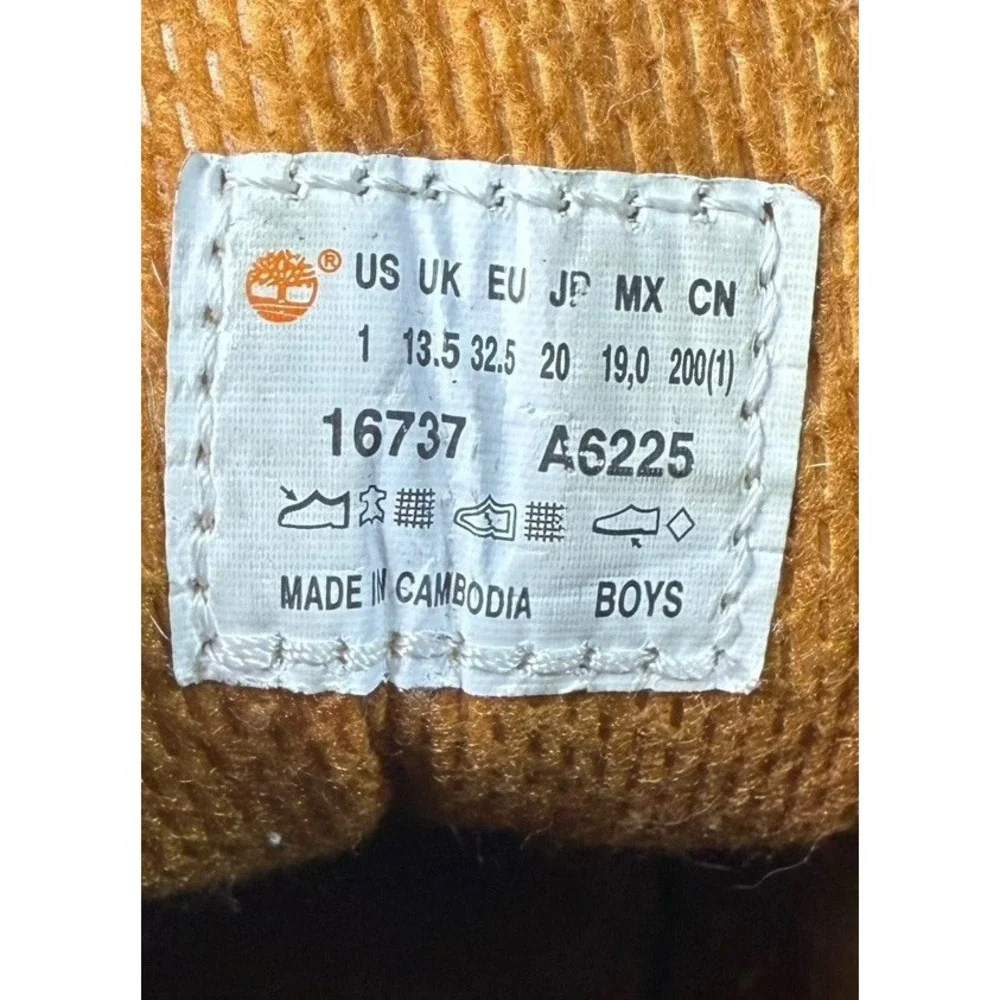 Timberland‎ Youth Boys Size 1 Field Boots Brown Green Beef Broccoli Outerwear